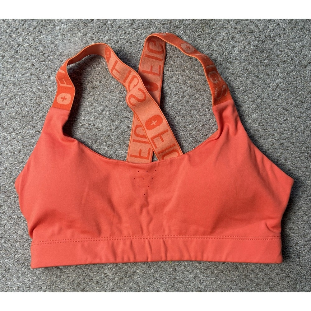 Figs Women's Small Performance Underscrub Sports Bra in Orange
